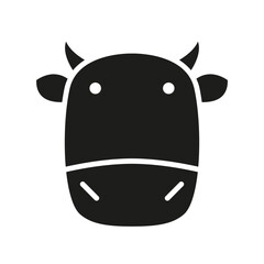 Cow icon in glyph style