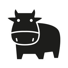 Cattle icon in glyph style