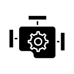 Engine icon in glyph style
