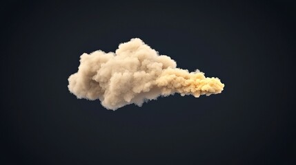 Dramatic Billowing Cloud of Smoke on Dark Background