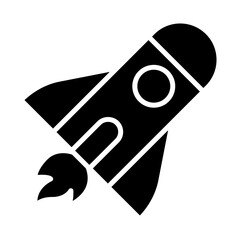 Rocket icon in glyph style