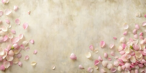 Obraz premium Soft pink petals scattered on a textured