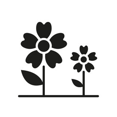 Flower icon in glyph style