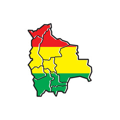 Obraz premium vector illustration of Bolivia map