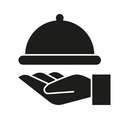 Serve icon in glyph style