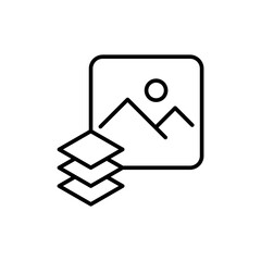 Obraz premium Editorial design outline icons, minimalist vector illustration ,simple transparent graphic element .Isolated on white background