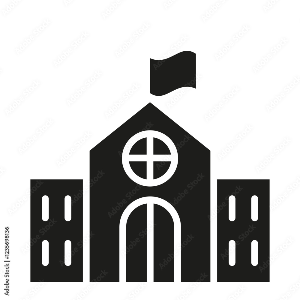 Sticker School icon in glyph style