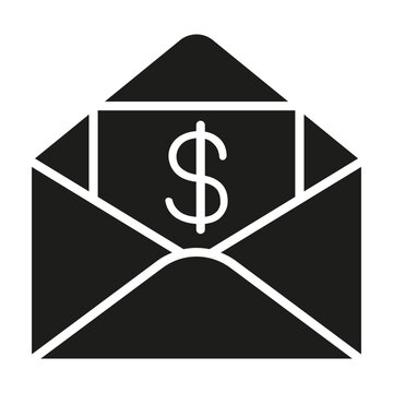 Salary icon in glyph style