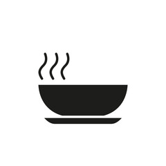 Soup icon in glyph style