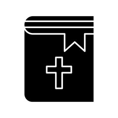Bible icon in glyph style