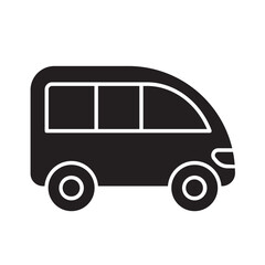 Van icon in glyph style