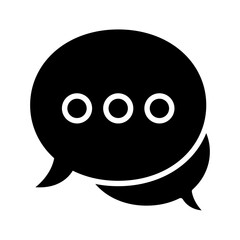 Chat icon in glyph style