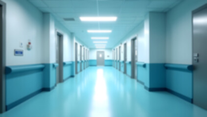 Fototapeta premium Blur image background of corridor in hospital or clinic