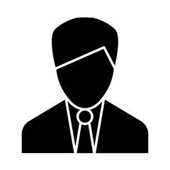 Businessman icon in glyph style