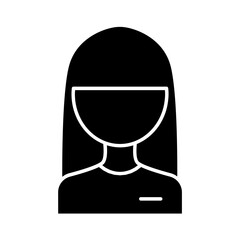 Staff icon in glyph style
