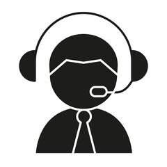 Customer service icon in glyph style