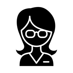 Teacher icon in glyph style