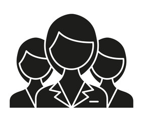 Business team icon in glyph style