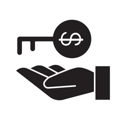 Business concept icon in glyph style