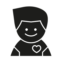 Volunteer icon in glyph style