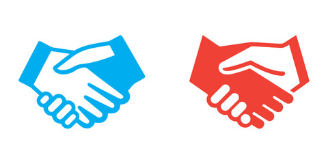 Professional Handshake Icons Silhouette Vector Illustration