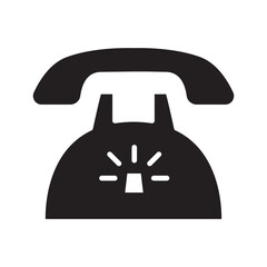 Obraz premium Emergency phone icon in glyph style