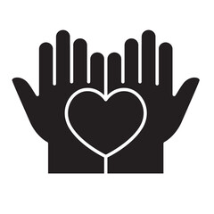 Obraz premium Love icon in glyph style