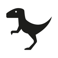 Velociraptor icon in glyph style