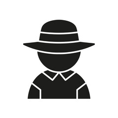 Archeologist icon in glyph style