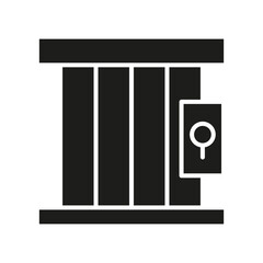 Jail icon in glyph style