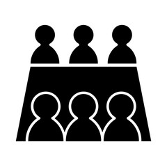 Meeting color icon in glyph style