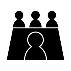 Interview color icon in glyph style