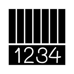 Barcode icon in glyph style