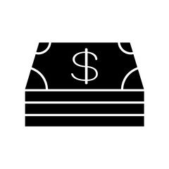 Money icon in glyph style