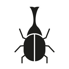 Beetle icon in glyph style