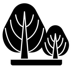 tree icon in glyph style