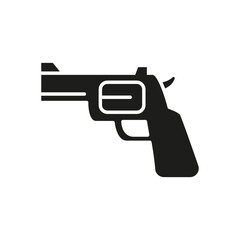 Revolver icon in glyph style