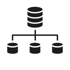 Database icon in glyph style