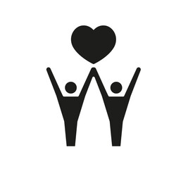 Obraz premium Charity icon in glyph style