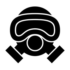 Gas mask icon in glyph style