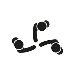 Political party icon in glyph style