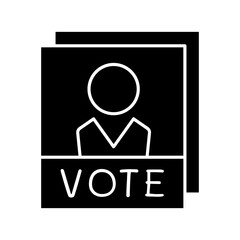 election poster icon in glyph style