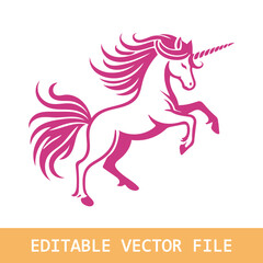 silhouette of unicorn side view