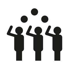 Army icon in glyph style