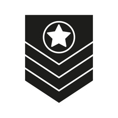 Military Badge icon in glyph style