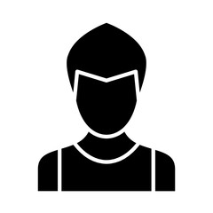 Sportsman icon in glyph style