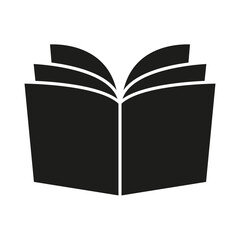 Book icon in glyph style