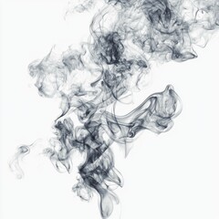 Fototapeta premium Ethereal Swirls of Smoke on Light Background for Abstract Artistic Designs and Creative Concepts