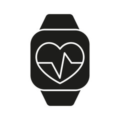 Smartwatch icon in glyph style
