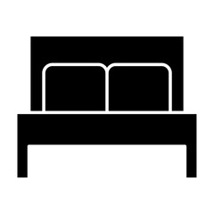Bed icon in glyph style